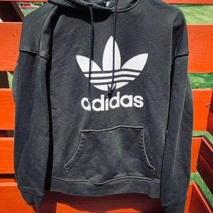 Men's ADIDAS Originals Hoodie - Black White  Small